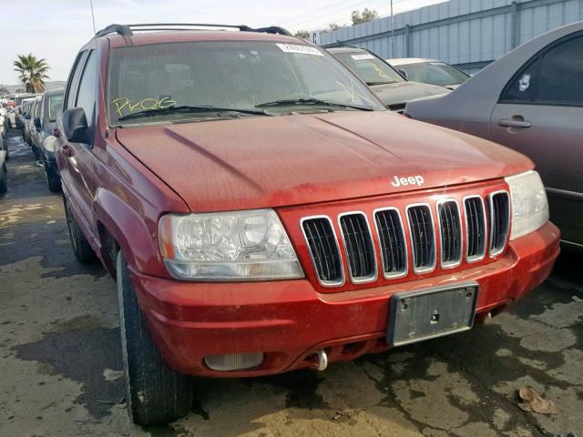 1J4GW58N01C701139 - 2001 JEEP GRAND CHER MAROON photo 1