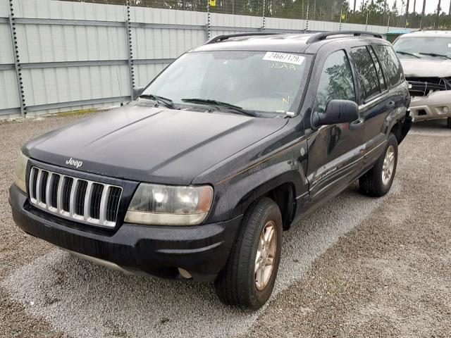 1J8GW48S64C278635 - 2004 JEEP GRAND CHER BLACK photo 2