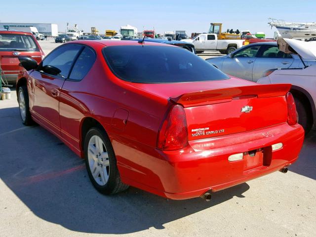 2G1WN151569218476 - 2006 CHEVROLET MONTE CARL RED photo 3