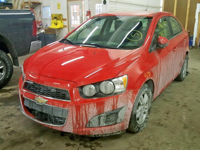 1G1JC5SH7F4776632 - 2015 CHEVROLET SONIC LT RED photo 2