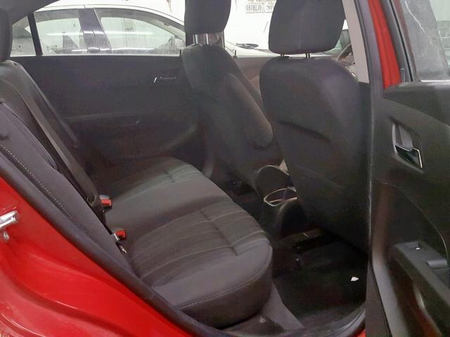 1G1JC5SH7F4776632 - 2015 CHEVROLET SONIC LT RED photo 6