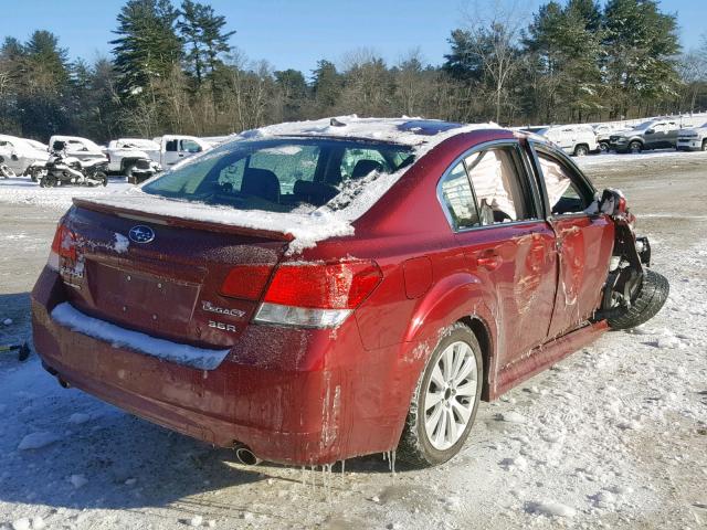 4S3BMDK6XB2228634 - 2011 SUBARU LEGACY 3.6 RED photo 4