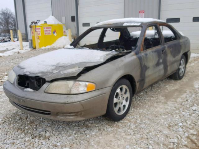 1YVGF22C925304122 - 2002 MAZDA 626 LX BLACK photo 2