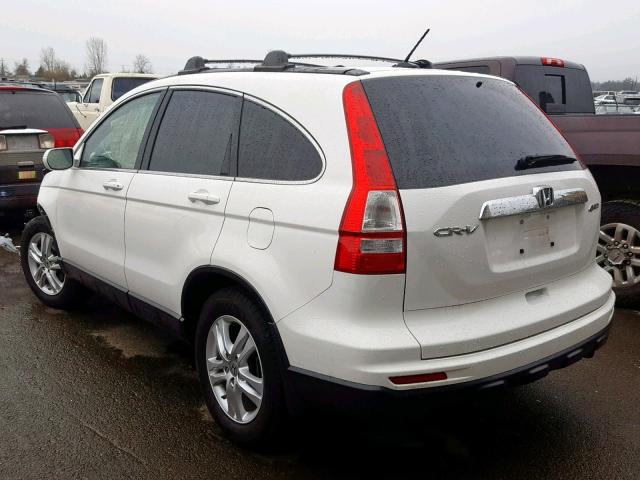 5J6RE4H71BL083340 - 2011 HONDA CR-V EXL WHITE photo 3