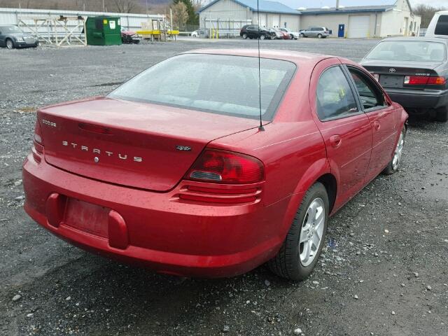 1B3EL46X53N544267 - 2003 DODGE STRATUS SE RED photo 4