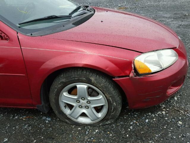 1B3EL46X53N544267 - 2003 DODGE STRATUS SE RED photo 9