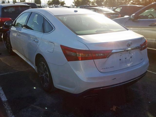 4T1BK1EB6GU219949 - 2016 TOYOTA AVALON XLE WHITE photo 3