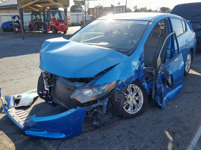 JHMZE2H76AS003382 - 2010 HONDA INSIGHT EX BLUE photo 2