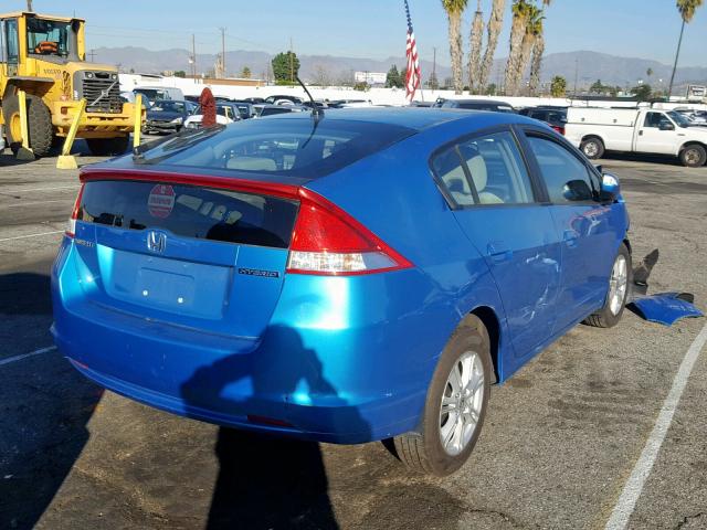 JHMZE2H76AS003382 - 2010 HONDA INSIGHT EX BLUE photo 4