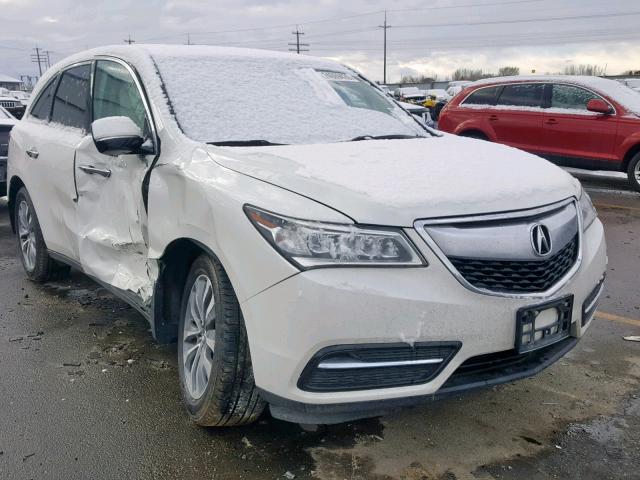 5FRYD4H47FB004965 - 2015 ACURA MDX TECHNO WHITE photo 1