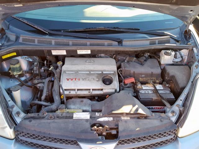 5TDZA23C54S133183 - 2004 TOYOTA SIENNA CE BLUE photo 7