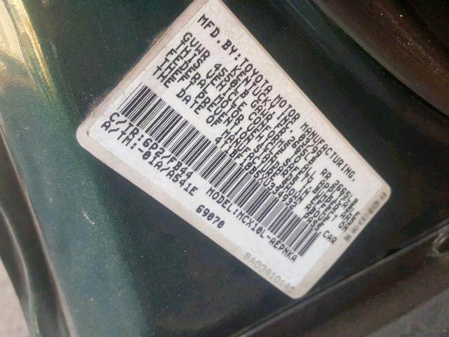 4T1BF18B5XU334932 - 1999 TOYOTA AVALON GREEN photo 10