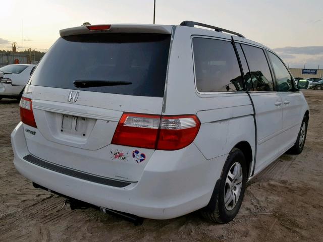 5FNRL38697B447009 - 2007 HONDA ODYSSEY EX WHITE photo 4