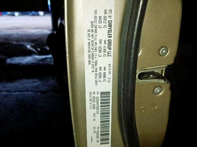 1B3CB4HA7AD607343 - 2010 DODGE CALIBER SX GOLD photo 10