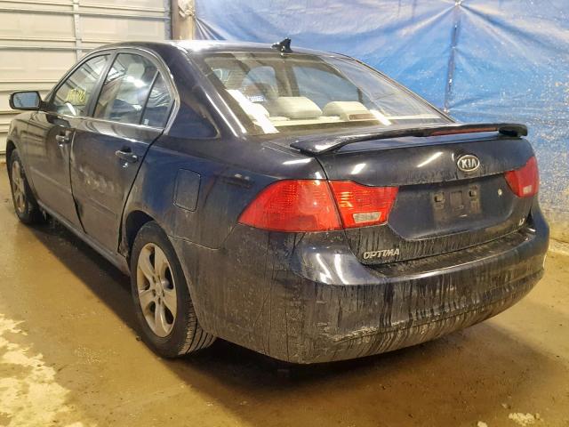 KNAGE228195356839 - 2009 KIA OPTIMA LX BLUE photo 3