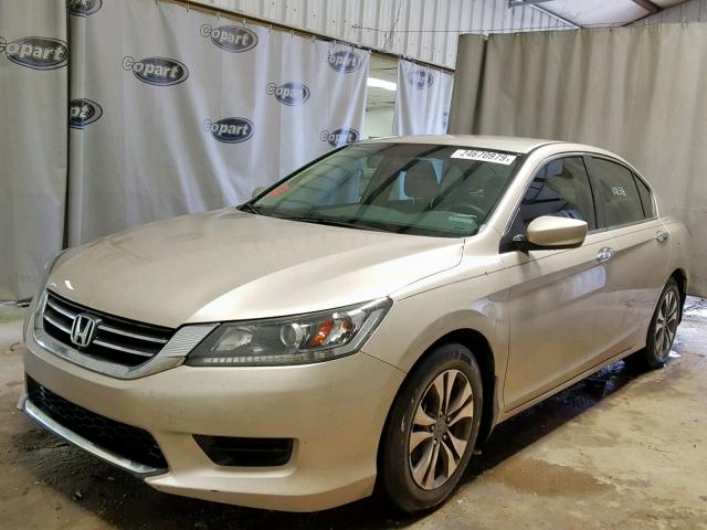 1HGCR2F31DA129995 - 2013 HONDA ACCORD LX GOLD photo 2