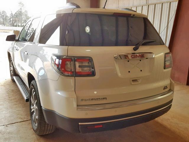 1GKKRRKD0EJ254414 - 2014 GMC ACADIA SLT WHITE photo 3