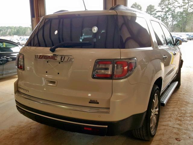 1GKKRRKD0EJ254414 - 2014 GMC ACADIA SLT WHITE photo 4