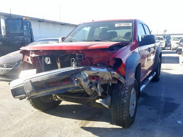 1GCDS13E378180434 - 2007 CHEVROLET COLORADO RED photo 2