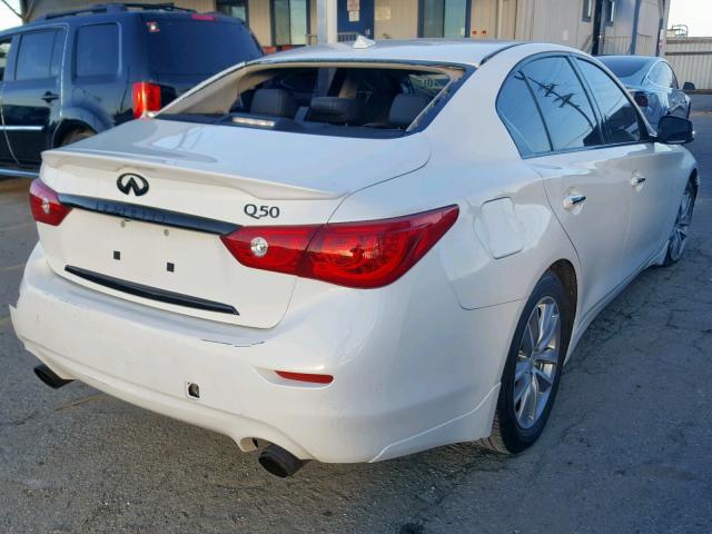 JN1BV7AP4EM682379 - 2014 INFINITI Q50 BASE WHITE photo 4