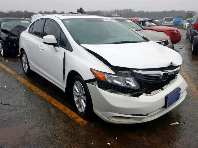 19XFB2F98CE030381 - 2012 HONDA CIVIC EXL WHITE photo 1