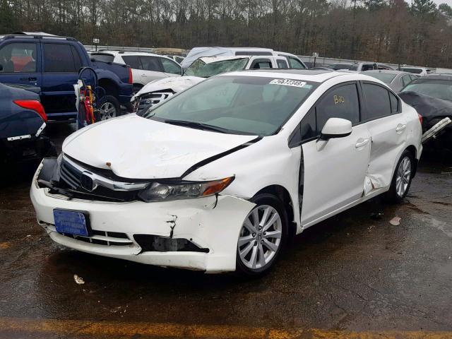 19XFB2F98CE030381 - 2012 HONDA CIVIC EXL WHITE photo 2