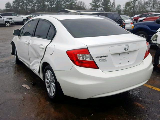 19XFB2F98CE030381 - 2012 HONDA CIVIC EXL WHITE photo 3