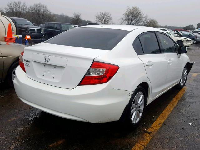 19XFB2F98CE030381 - 2012 HONDA CIVIC EXL WHITE photo 4