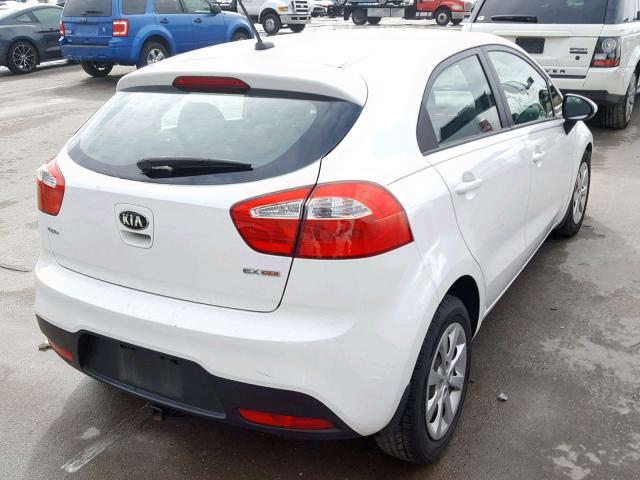 KNADN5A36D6190587 - 2013 KIA RIO EX WHITE photo 4