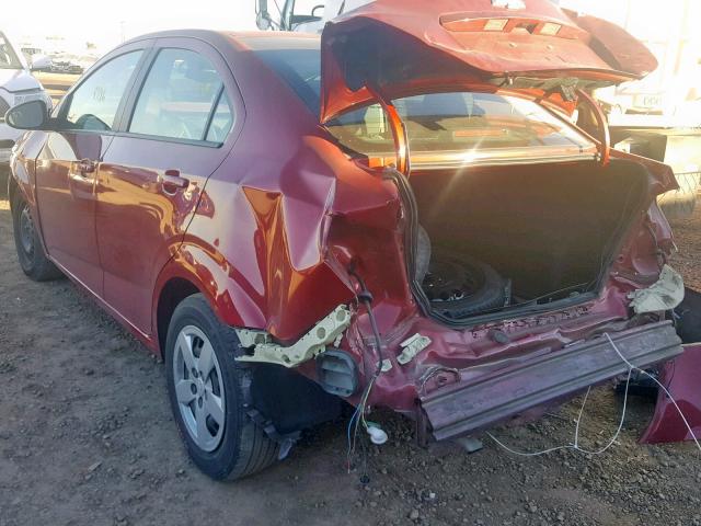 1G1JA5SH3D4182740 - 2013 CHEVROLET SONIC LS 红色 照片 3