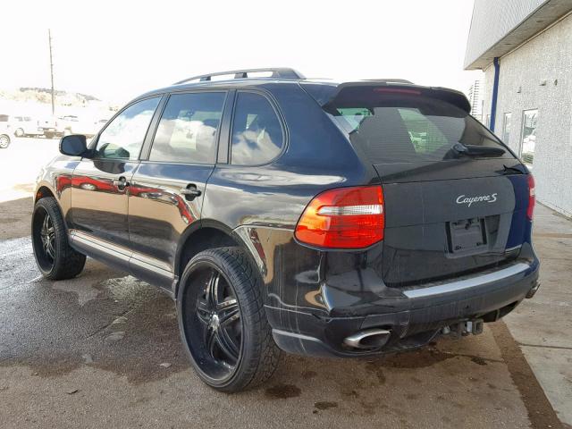 WP1AB29P28LA41975 - 2008 PORSCHE CAYENNE S BLACK photo 3