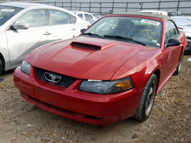 1FAFP45X82F191756 - 2002 FORD MUSTANG GT RED photo 2