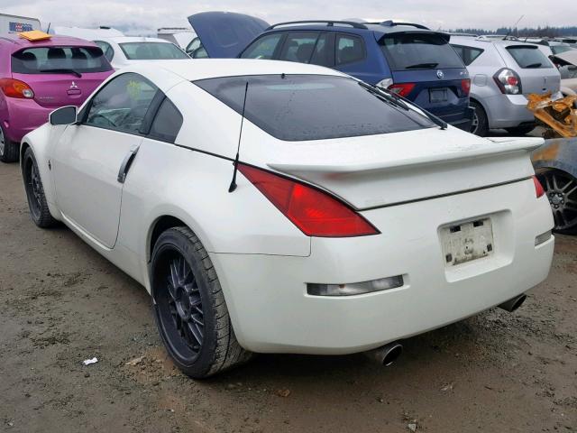 JN1AZ34D95M606411 - 2005 NISSAN 350Z COUPE WHITE photo 3