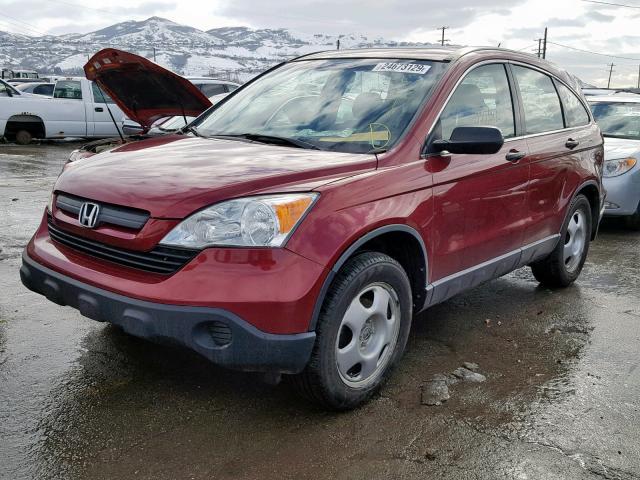 JHLRE483X7C029581 - 2007 HONDA CR-V LX RED photo 2