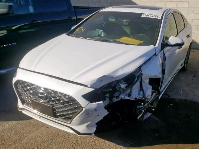 5NPE34AF0KH733176 - 2019 HYUNDAI SONATA SPO WHITE photo 2