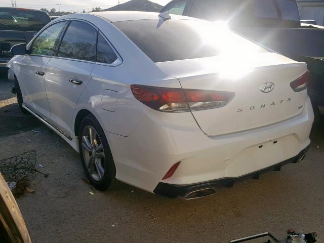 5NPE34AF0KH733176 - 2019 HYUNDAI SONATA SPO WHITE photo 3