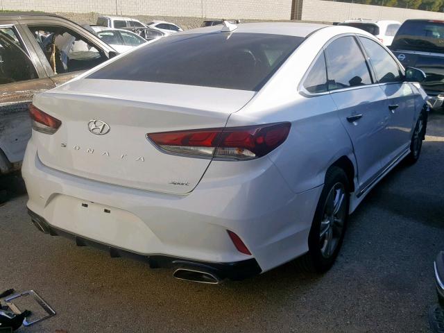 5NPE34AF0KH733176 - 2019 HYUNDAI SONATA SPO WHITE photo 4