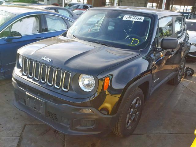 ZACCJAAT1FPB43163 - 2015 JEEP RENEGADE S BLACK photo 2