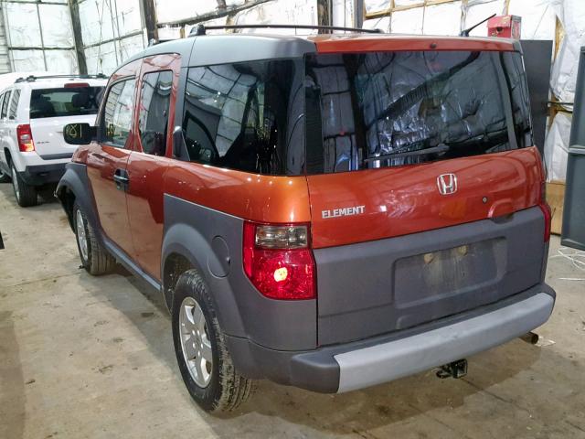 5J6YH28643L047951 - 2003 HONDA ELEMENT EX ORANGE photo 3