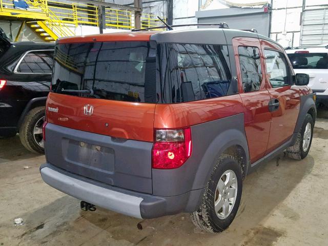 5J6YH28643L047951 - 2003 HONDA ELEMENT EX ORANGE photo 4