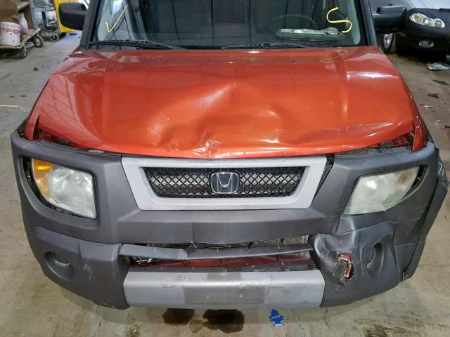 5J6YH28643L047951 - 2003 HONDA ELEMENT EX ORANGE photo 7