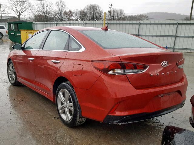 5NPE34AF1JH648572 - 2018 HYUNDAI SONATA SPO RED photo 3