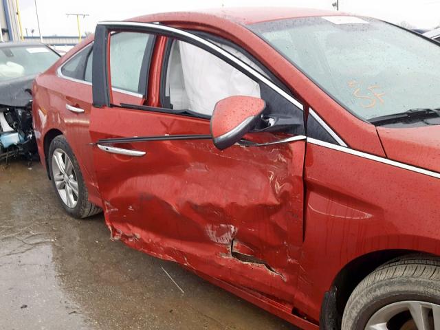 5NPE34AF1JH648572 - 2018 HYUNDAI SONATA SPO RED photo 9