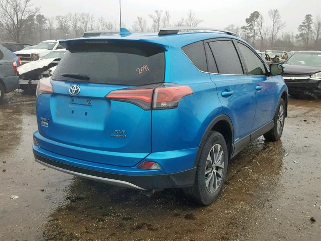 JTMRJREV4HD128596 - 2017 TOYOTA RAV4 HV LE BLUE photo 4