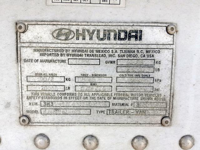 3H3V482C47T245013 - 2007 HYUNDAI REEFER WHITE photo 10