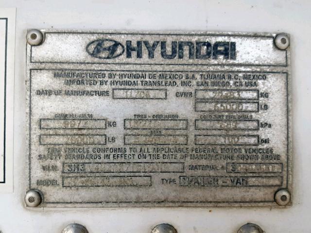 3H3V4B2C87T245015 - 2007 HYUNDAI REEFER WHITE photo 10