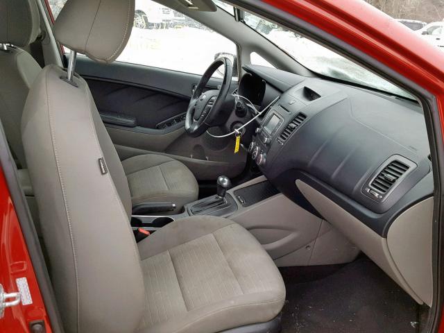 KNAFX4A80E5083826 - 2014 KIA FORTE EX RED photo 5