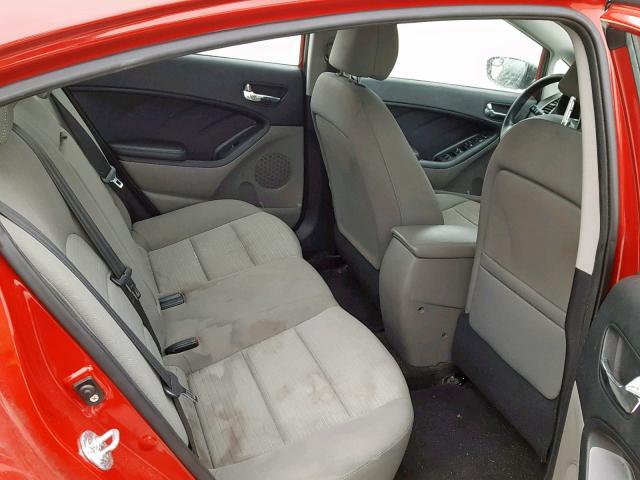 KNAFX4A80E5083826 - 2014 KIA FORTE EX RED photo 6