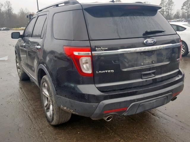 1FMHK8F80BGA03575 - 2011 FORD EXPLORER L BLACK photo 3