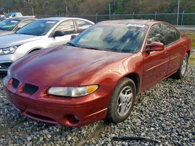 1G2WK52J11F102899 - 2001 PONTIAC GRAND PRIX MAROON photo 2